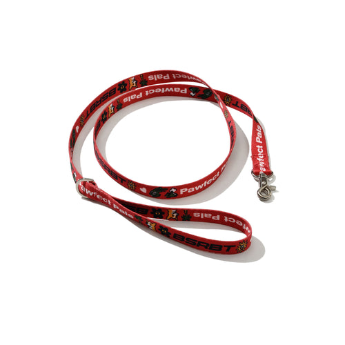 Pawfect Pals Print Webbing Leash Red