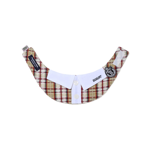 Pet Neck Collar Check Brown