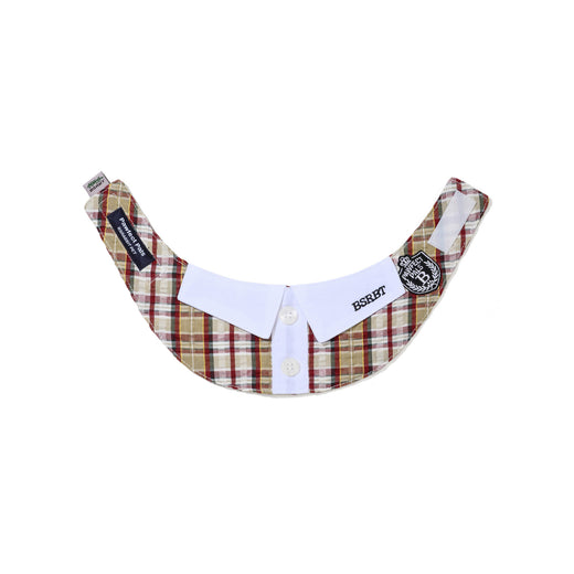 Pet Neck Collar Check Brown