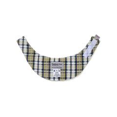 Pet Neck Collar Check Beige