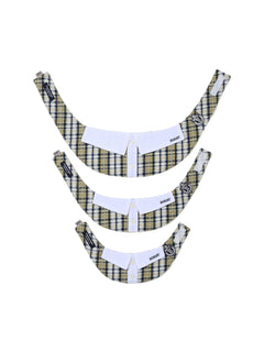Pet Neck Collar Check Beige
