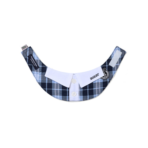 Pet Neck Collar Check Blue