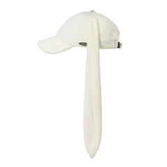 Bunny Ear Faux Fur Cap Cream