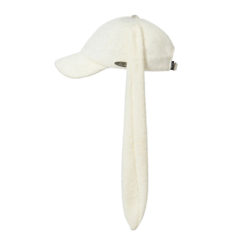 Bunny Ear Faux Fur Cap Cream