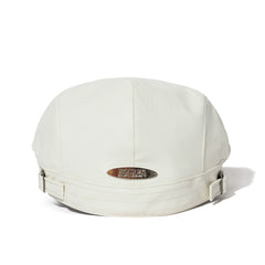 Jeweled Hunting Cap Cream Leather