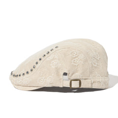 Jeweled Hunting Cap Lace Leather