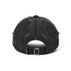 Dirty Washed Cotton Cap Charcoal