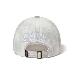 3D Embroidery Dirty Washed Cotton Cap White