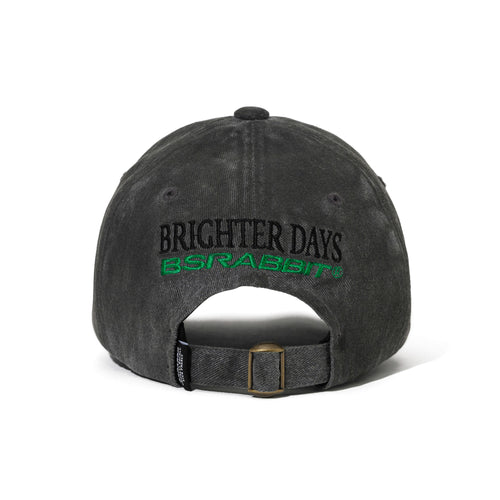 3D Embroidery Dirty Washed Cotton Cap Black