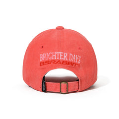 3D Embroidery Dirty Washed Cotton Cap Red
