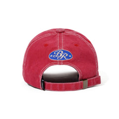 Heavy Stitching Vintage Washed Cotton Cap Red