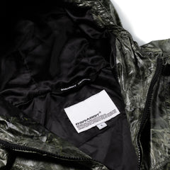 Bsrwave Brushed Dye Hooded Jacket Khaki