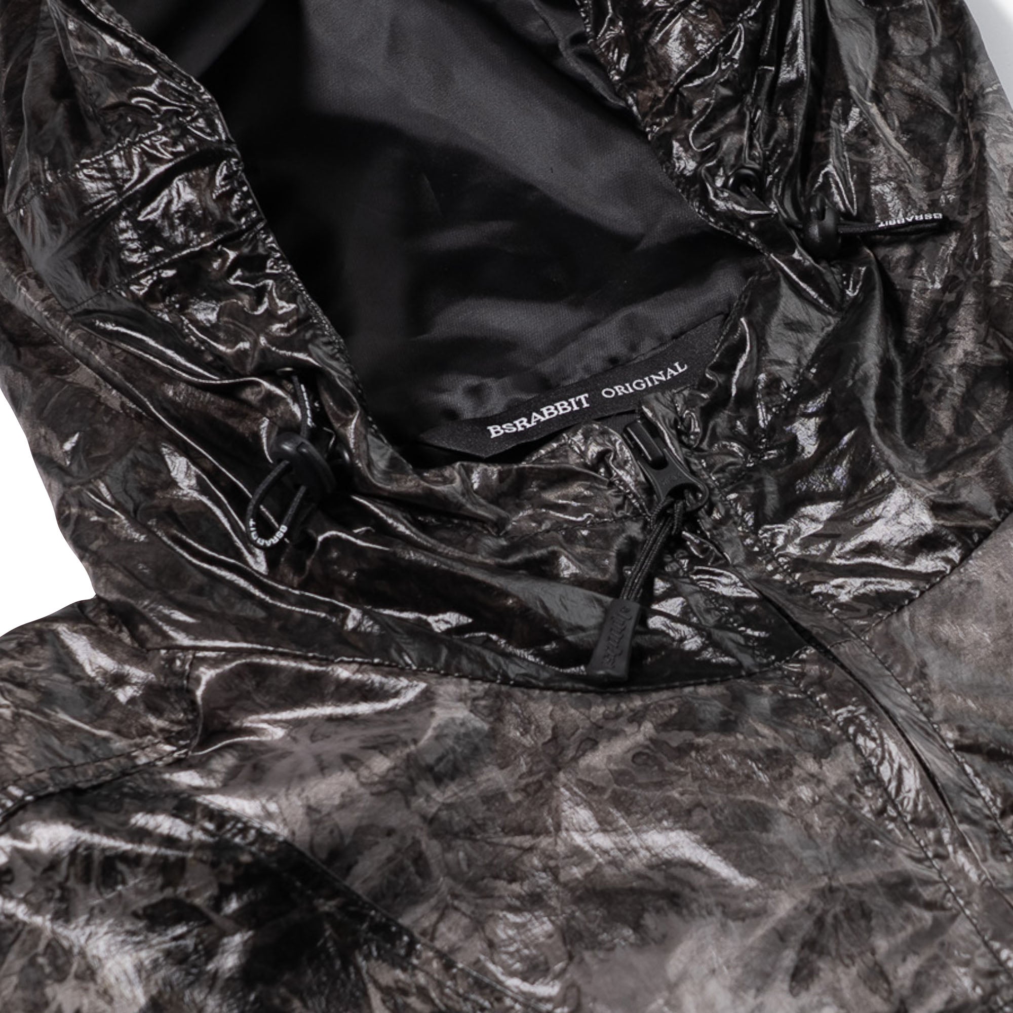 2526FW BSRABBIT Bsrwave Brushed Dye Hooded Jacket Black