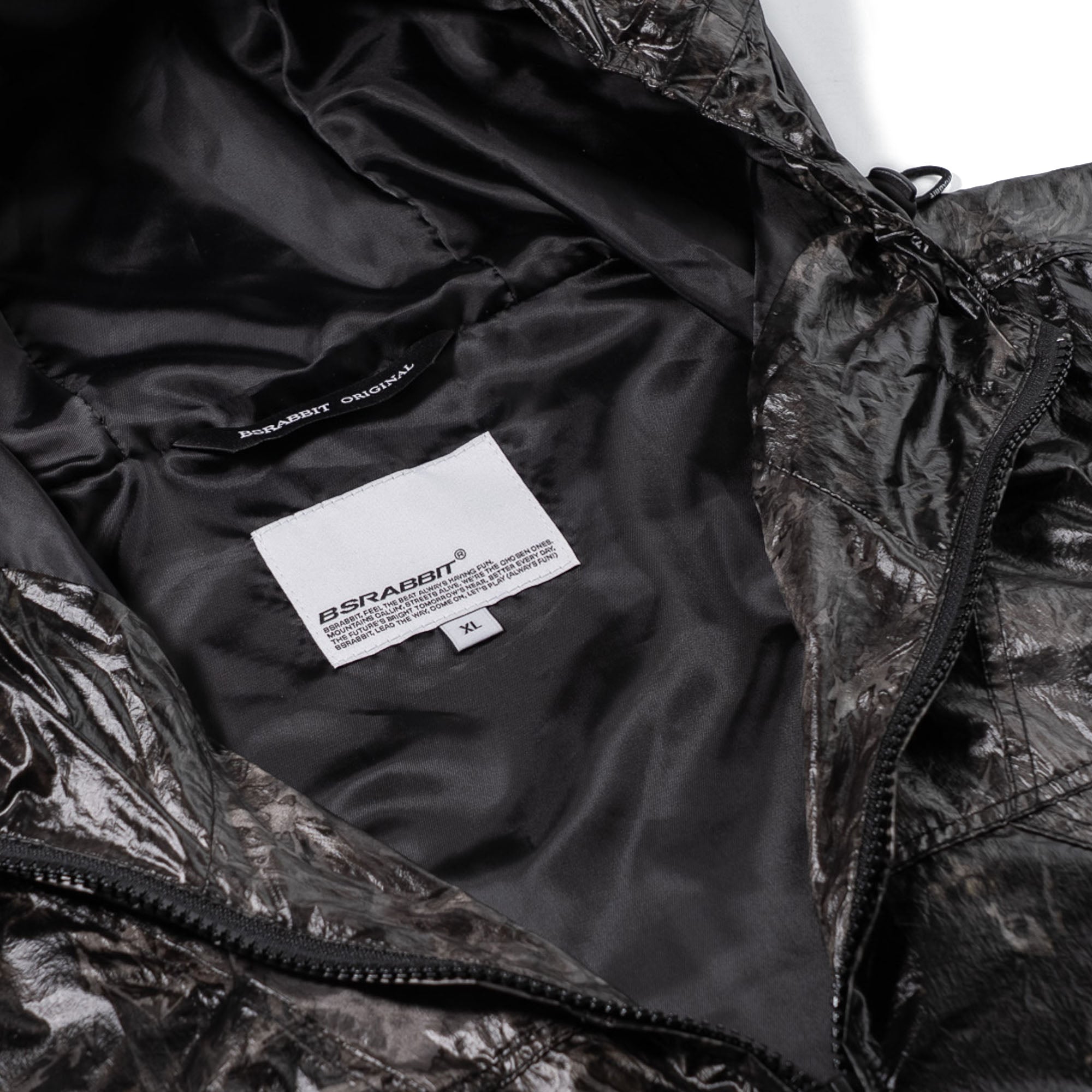 2526FW BSRABBIT Bsrwave Brushed Dye Hooded Jacket Black