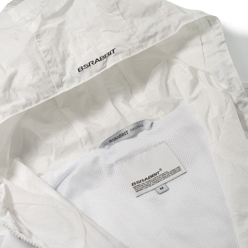 Big Pocket Hooded Vest White