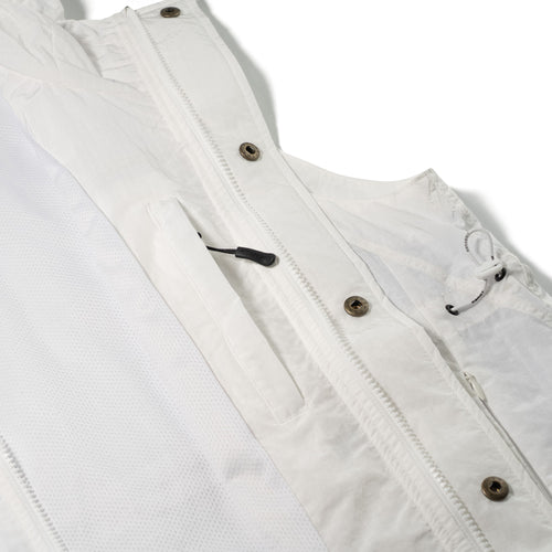 Big Pocket Hooded Vest White