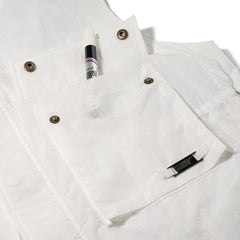 Big Pocket Hooded Vest White