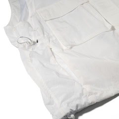 Big Pocket Hooded Vest White