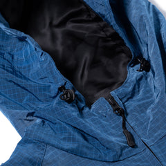 Shadow Grid Hooded Anorak Jacket Cobalt Blue
