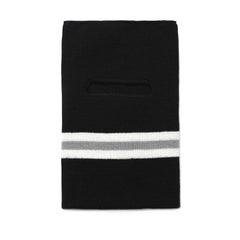 OPEN FACE MASK STRIPE BLACK