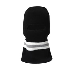 OPEN FACE MASK STRIPE BLACK