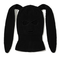 Bunny Ear Facemask Black