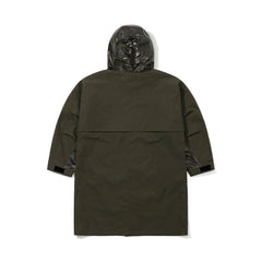Gloss Panel Rain Coat Khaki