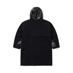 Gloss Panel Rain Coat Black