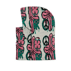 Peace Br Jacquard Double String Hoodwarmer White