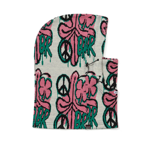 Peace Br Jacquard Double String Hoodwarmer White