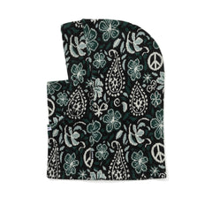 Paisley Jacquard Double String Hoodwarmer Khaki