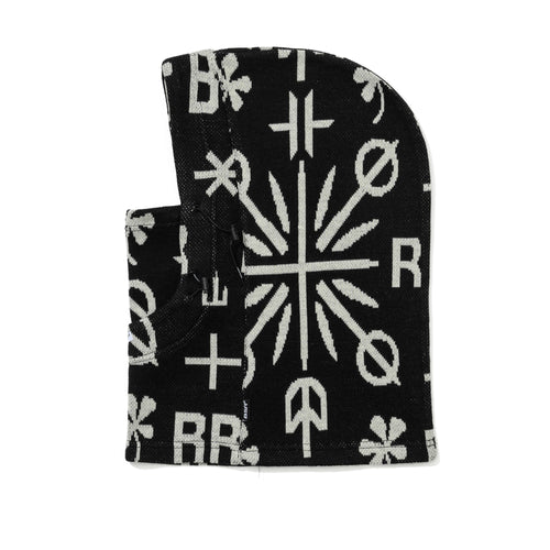 Br Jacquard Double String Hoodwarmer Black