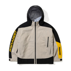 Asymmetric 3L Seam Sealing Hooded Shell Jacket Light Beige