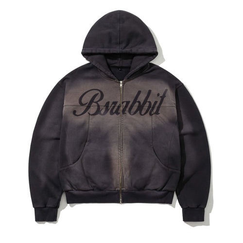 Bsr Washed Zip-Up Hoodie Navy