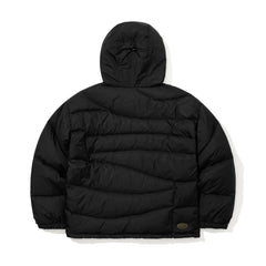 Uneven Hooded Down Padding Jumper Black