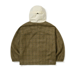Dsxbs Classic Wool Hooded Jacket Khaki Check