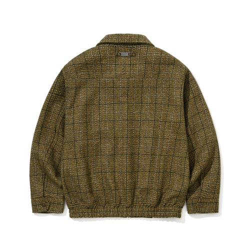 Dsxbs Classic Wool Collar Jacket Khaki Check