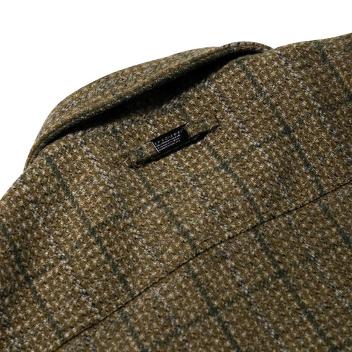 Dsxbs Classic Wool Collar Jacket Khaki Check