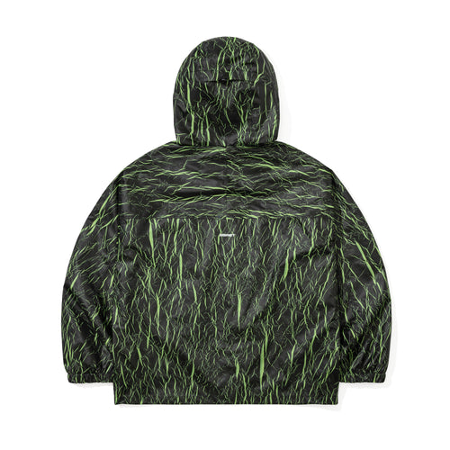 Dsxbs Black Shadow Hooded Jacket Black Green
