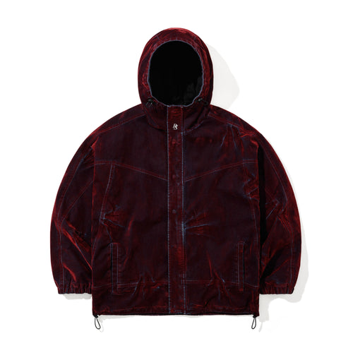 Dsxbs Wax Real Denim Hooded Jacket Worn Red Denim