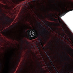 Dsxbs Wax Real Denim Hooded Jacket Worn Red Denim