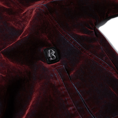 Dsxbs Wax Real Denim Hooded Jacket Worn Red Denim