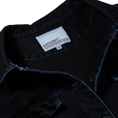 Dsxbs Wax Real Denim Wide Work Jacket Worn Midnight Denim