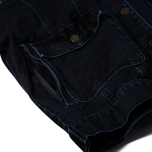 Dsxbs Wax Real Denim Wide Work Jacket Worn Midnight Denim