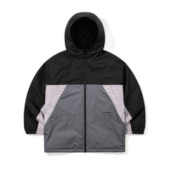 Dual Tone 4.4oz Insulated Hooded Jacket Charcoal