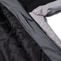 Dual Tone 4.4oz Insulated Hooded Jacket Charcoal