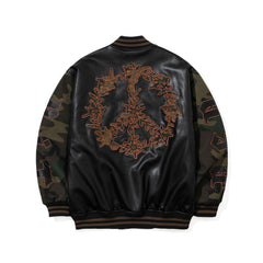 Peace Emblem 2oz Insulated Varsity Jacket Black / Camo