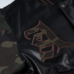 Peace Emblem 2oz Insulated Varsity Jacket Black / Camo