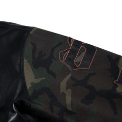 Peace Emblem 2oz Insulated Varsity Jacket Black / Camo
