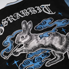 Smoking Rabbit 2oz Insulated Varsity Jacket Black / Denim